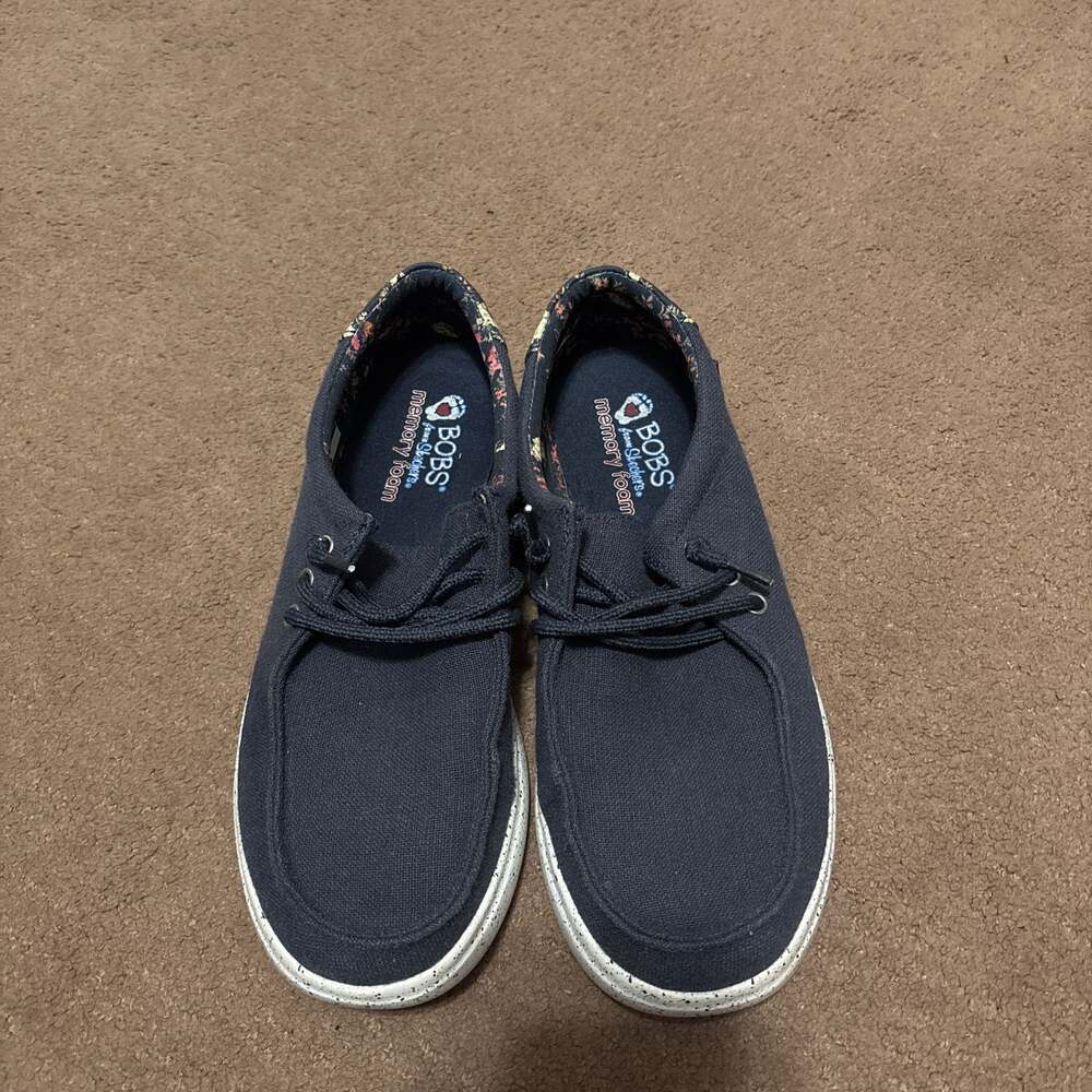 Skechers Bobs Skipper Tide Pool Navy Blue Slip-On Shoes